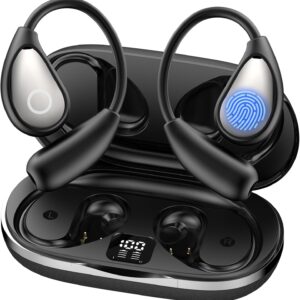 【2024 Flagship】OWS AI Translator Earbuds｜Real-Time 144-Language Interpreter｜Bluetooth 5.3 Open-Ear Design｜3-in-1 Solution for Travel, Business & Learning｜iOS/Android Compatible｜Midnight Black