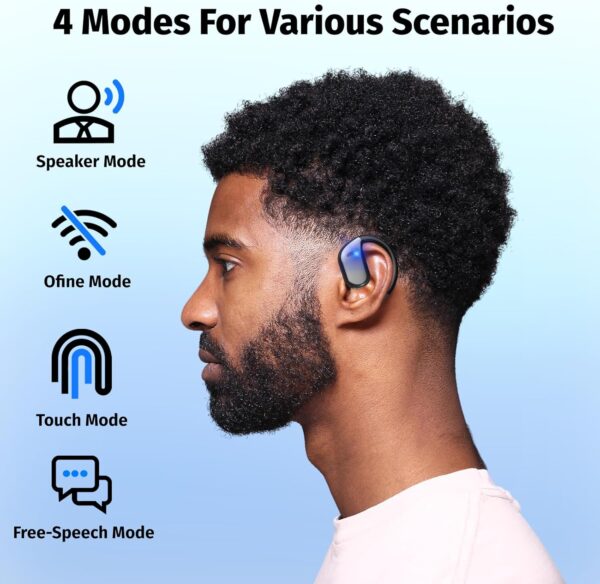2025 AI Language Translator Earbuds Real Time, OWS 3-in-1 Translation Earbuds 144 Languages & Accents and Long Battery Life, Ideal for Travel and Business (Black) - Image 3