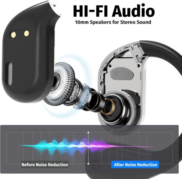 2025 AI Language Translator Earbuds Real Time, OWS 3-in-1 Translation Earbuds 144 Languages & Accents and Long Battery Life, Ideal for Travel and Business (Black) - Image 4