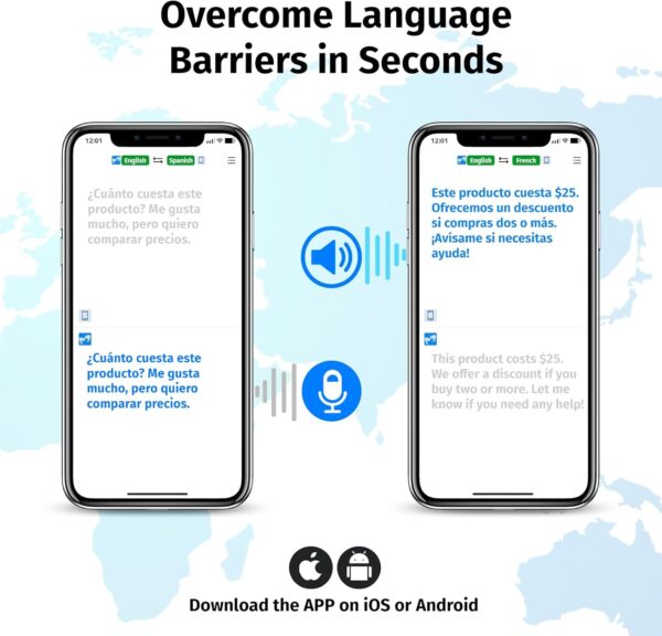 2025 AI Language Translator Earbuds Real Time, OWS 3-in-1 Translation Earbuds 144 Languages & Accents and Long Battery Life, Ideal for Travel and Business (Black) - Image 7