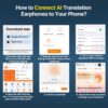 AI Translation Earbuds Real Time, 144 Language Translator Earbuds OWS 3-in-1 Translation Headphones, Translation Device for Travel Business Learning Compatible with iOS and Android（Black） - Image 9